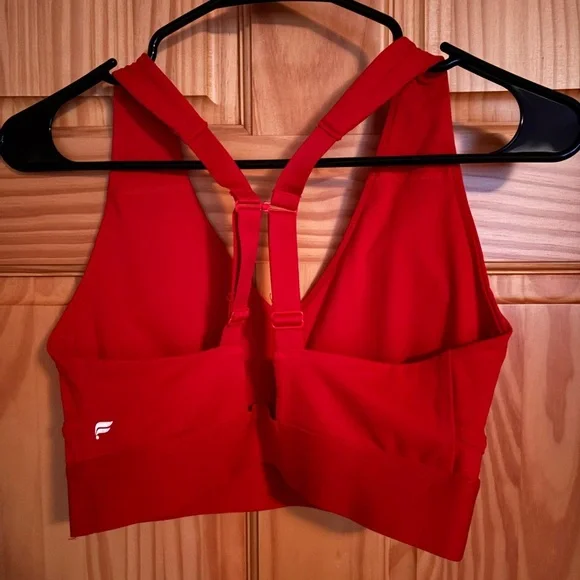 Fabletics All Day Every Day Sports Bra Haute Red No Tag Medium - Picture 6 of 6